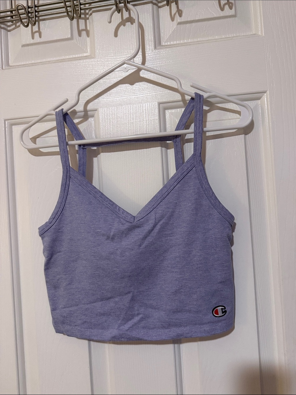 Champion Lavender V-Neck Cropped Sports Bralette